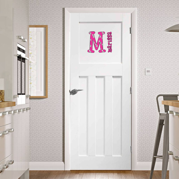 Zebra Wall Name & Initial Medium on Door
