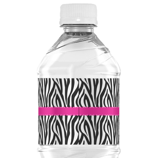 Zebra Water Bottle Label - Back View