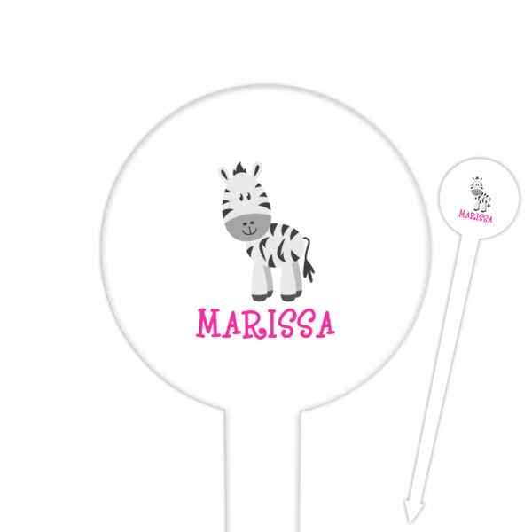 Custom Zebra Round Plastic Food Picks (Personalized)