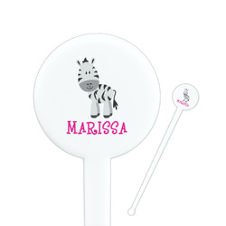 Zebra Round Plastic Stir Sticks (Personalized)