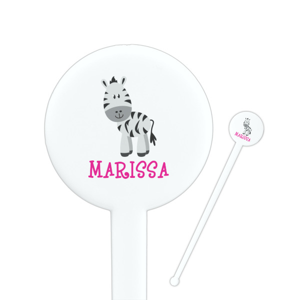 Custom Zebra Round Plastic Stir Sticks (Personalized)