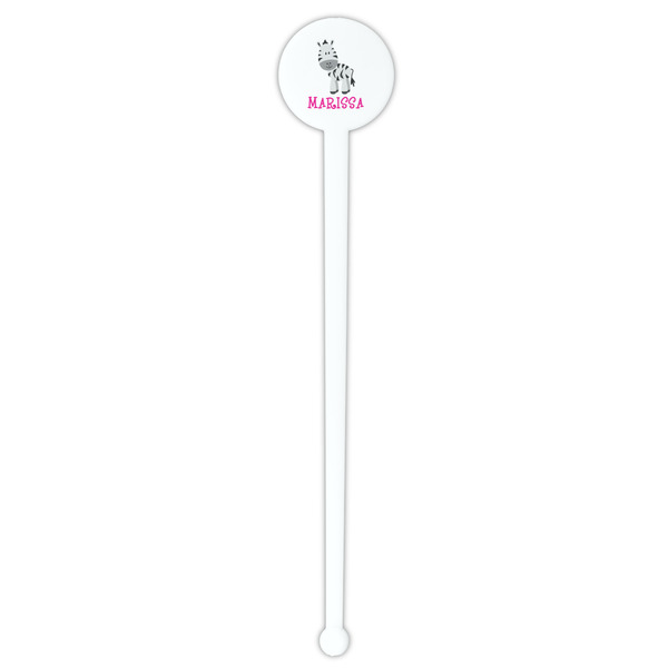 Zebra White Plastic 7" Stir Stick - Round - Single Stick