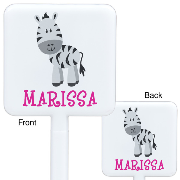 Zebra White Plastic Stir Stick - Double Sided - Approval
