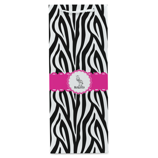 Zebra Wine Gift Bag - Matte - Front
