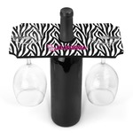 Zebra Wine Bottle & Glass Holder (Personalized)