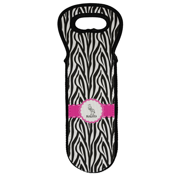 Custom Zebra Wine Tote Bag (Personalized)