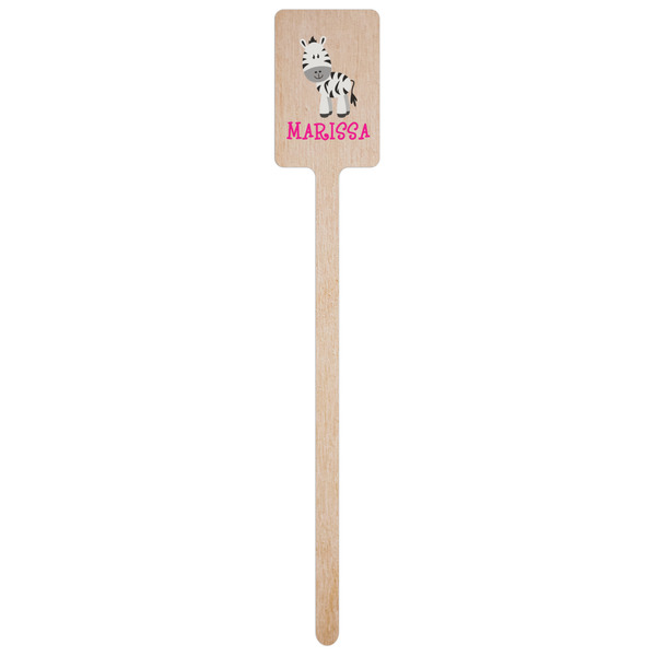 Zebra Wooden 6.25" Stir Stick - Rectangular - Single Stick