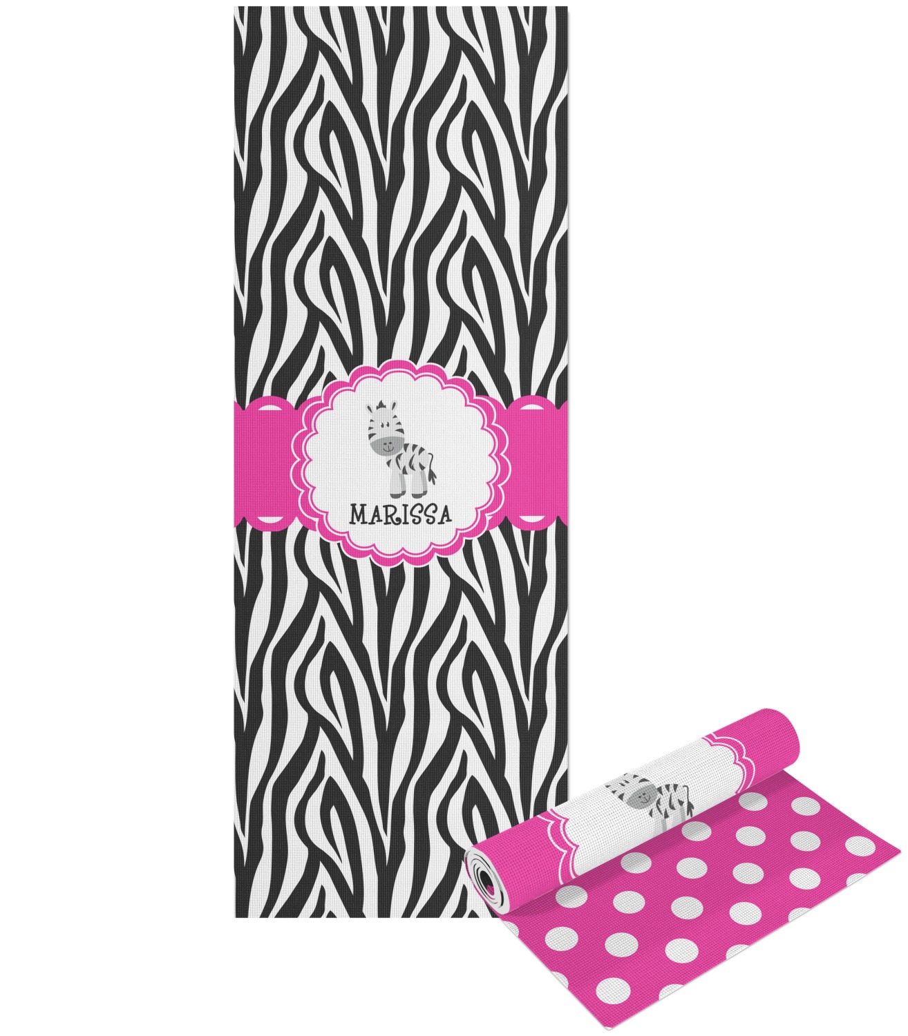 Zebra Yoga Mat Printable Front and Back (Personalized) YouCustomizeIt