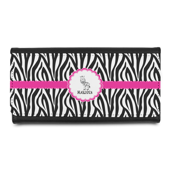 Custom Zebra Leatherette Ladies Wallet (Personalized)