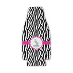 Zebra Zipper Bottle Cooler (Personalized)