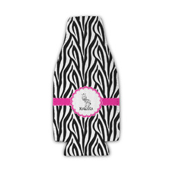 Zebra Zipper Bottle Cooler (Personalized)