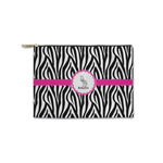 Zebra Zipper Pouch - Small - 8.5"x6" (Personalized)