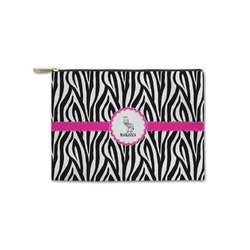Zebra Zipper Pouch - Small - 8.5"x6" (Personalized)