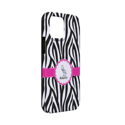 Zebra iPhone Case - Rubber Lined - iPhone 13 Mini (Personalized)