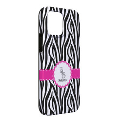 Zebra iPhone Case - Rubber Lined - iPhone 13 Pro Max (Personalized)