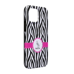 Zebra iPhone Case - Rubber Lined - iPhone 13 Pro (Personalized)