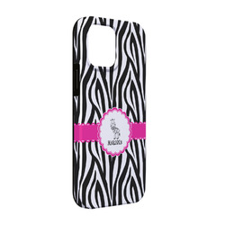 Zebra iPhone Case - Rubber Lined - iPhone 13 (Personalized)