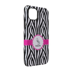 Zebra iPhone Case - Rubber Lined - iPhone 14 (Personalized)