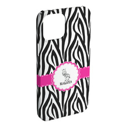 Zebra iPhone Case - Plastic - iPhone 15 Plus (Personalized)