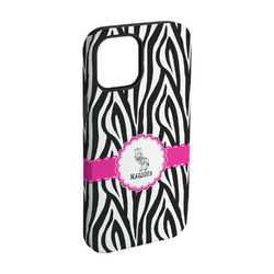 Zebra iPhone Case - Rubber Lined - iPhone 15 (Personalized)