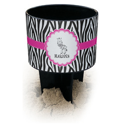 Zebra Black Beach Spiker Drink Holder (Personalized)