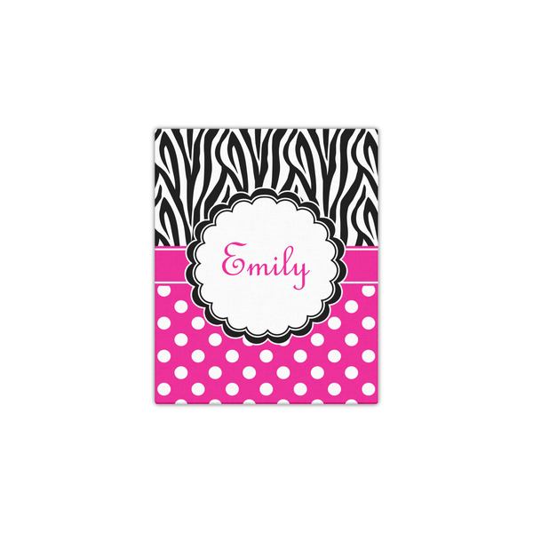 Zebra Print & Polka Dots 11x14 - Canvas Print - Front View