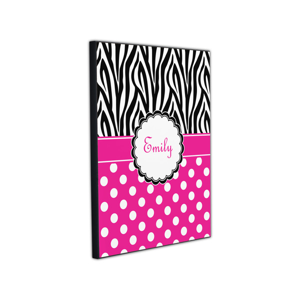 Zebra Print & Polka Dots 11x14 Wood Print - Angle View