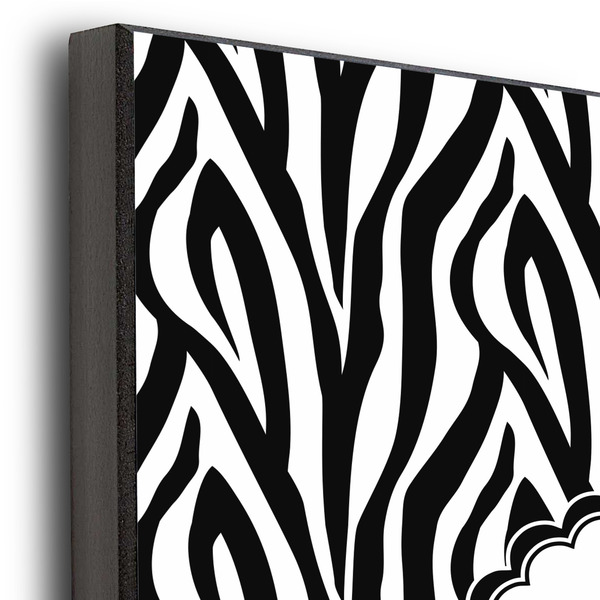 Zebra Print & Polka Dots 11x14 Wood Print - Closeup