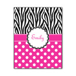 Zebra Print & Polka Dots Wood Print - 11x14 (Personalized)
