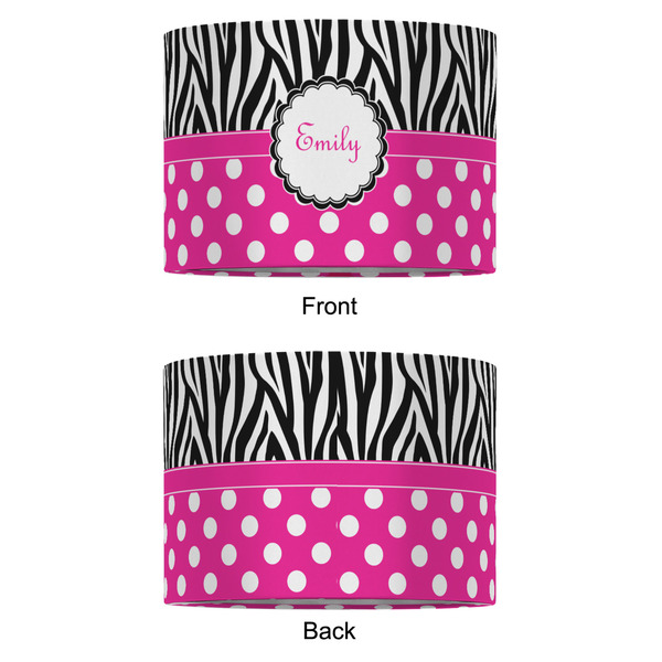Zebra Print & Polka Dots 12" Drum Lampshade - APPROVAL (Fabric)