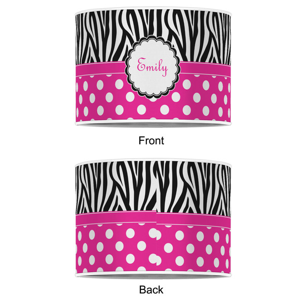 Zebra Print & Polka Dots 12" Drum Lampshade - APPROVAL (Poly Film)