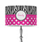 Zebra Print & Polka Dots 12" Drum Lamp Shade - Poly-film (Personalized)