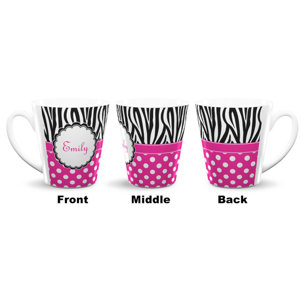 Zebra Print & Polka Dots 12 Oz Latte Mug - Approval