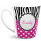 Zebra Print & Polka Dots 12 Oz Latte Mug (Personalized)