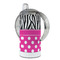 Zebra Print & Polka Dots 12 oz Stainless Steel Sippy Cups - FULL (back angle)