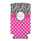 Zebra Print & Polka Dots Can Cooler (tall 12 oz) (Personalized)