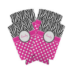 Zebra Print & Polka Dots Can Cooler (Personalized)