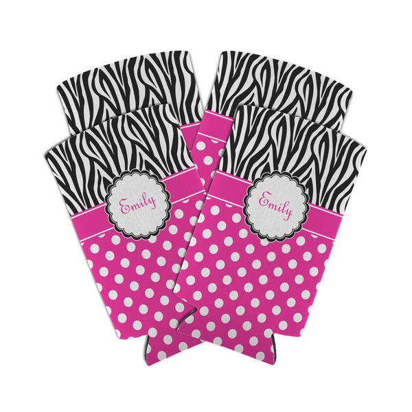 Zebra Print & Polka Dots 12oz Tall Can Sleeve - Set of 4 - MAIN