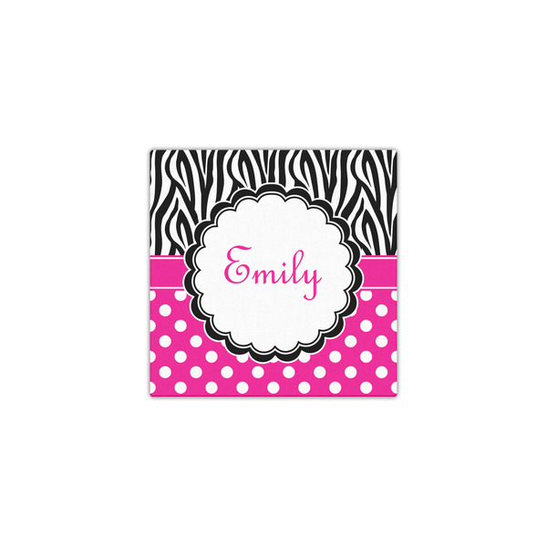 Zebra Print & Polka Dots 12x12 - Canvas Print - Front View