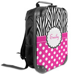 Zebra Print & Polka Dots Kids Hard Shell Backpack (Personalized)