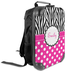 Zebra Print & Polka Dots Kids Hard Shell Backpack (Personalized)
