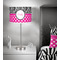 Zebra Print & Polka Dots 13 inch drum lamp shade - in room
