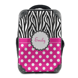 Zebra Print & Polka Dots 15" Hard Shell Backpack (Personalized)