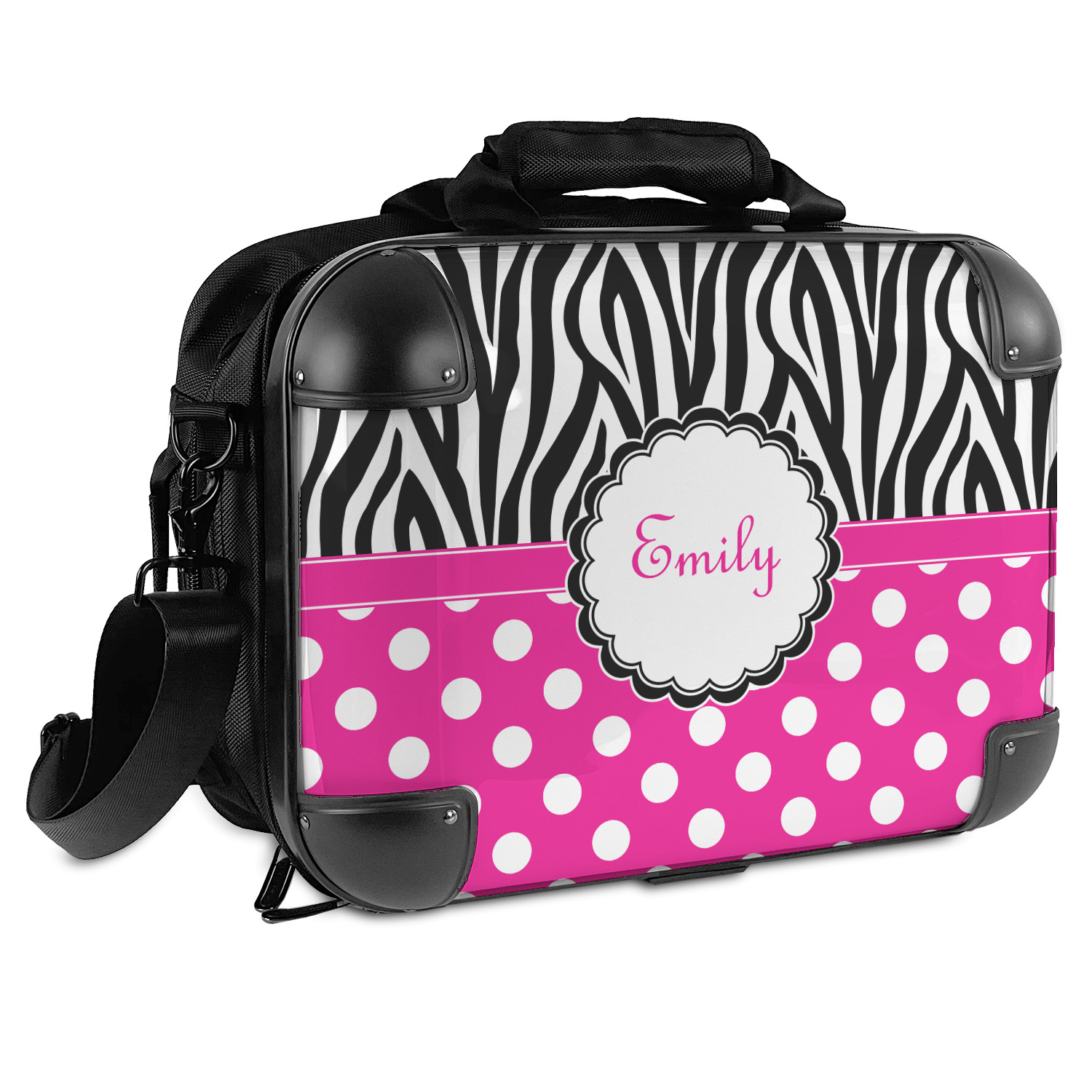 YouCustomizeIt Dots & Zebra Duffel Bag Personalized