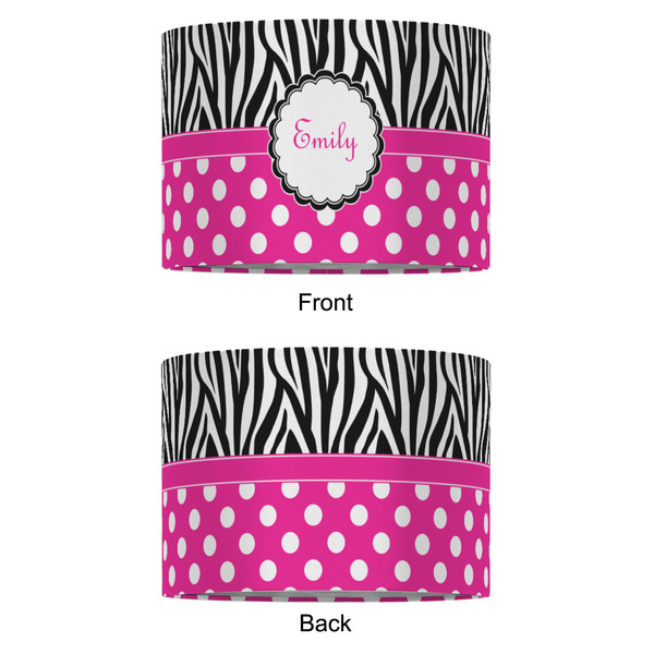 Zebra Print & Polka Dots 16" Drum Lampshade - APPROVAL (Fabric)