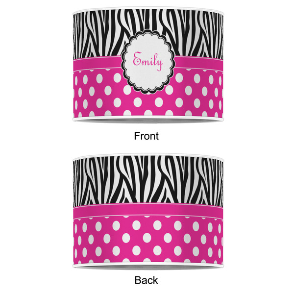 Zebra Print & Polka Dots 16" Drum Lampshade - APPROVAL (Poly Film)