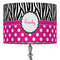 Zebra Print & Polka Dots 16" Drum Lamp Shade - Fabric (Personalized)