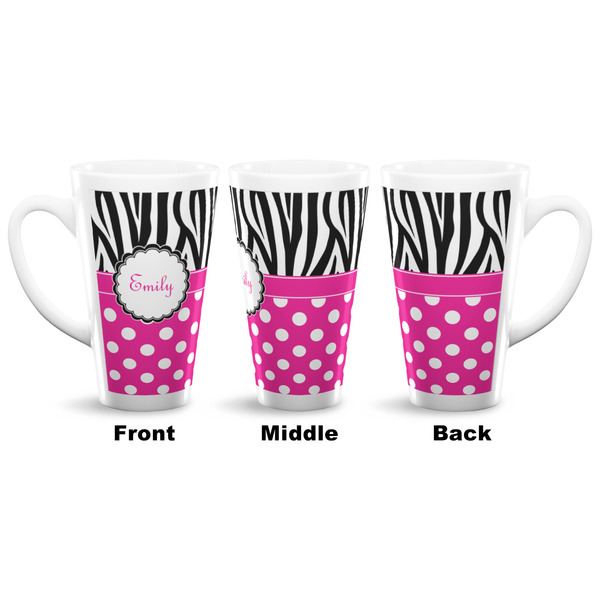 Zebra Print & Polka Dots 16 Oz Latte Mug - Approval