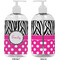 Zebra Print & Polka Dots 16 oz Plastic Liquid Dispenser- Approval- White