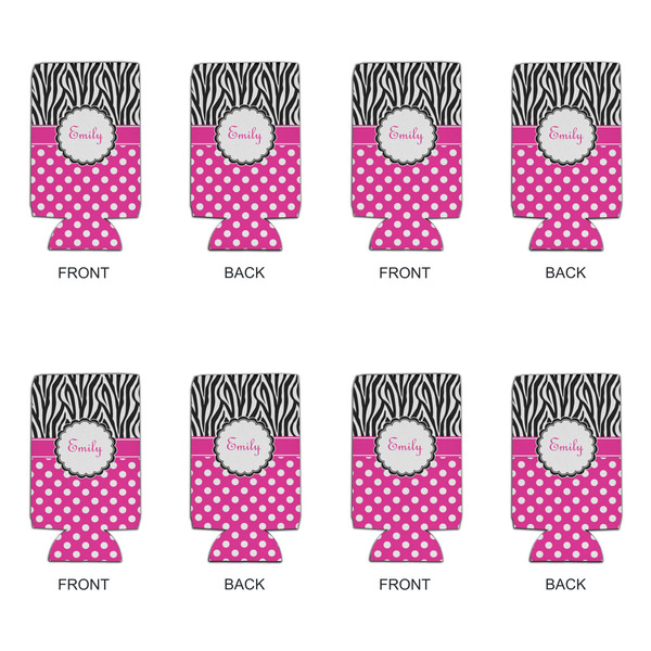 Zebra Print & Polka Dots 16oz Can Sleeve - Set of 4 - APPROVAL